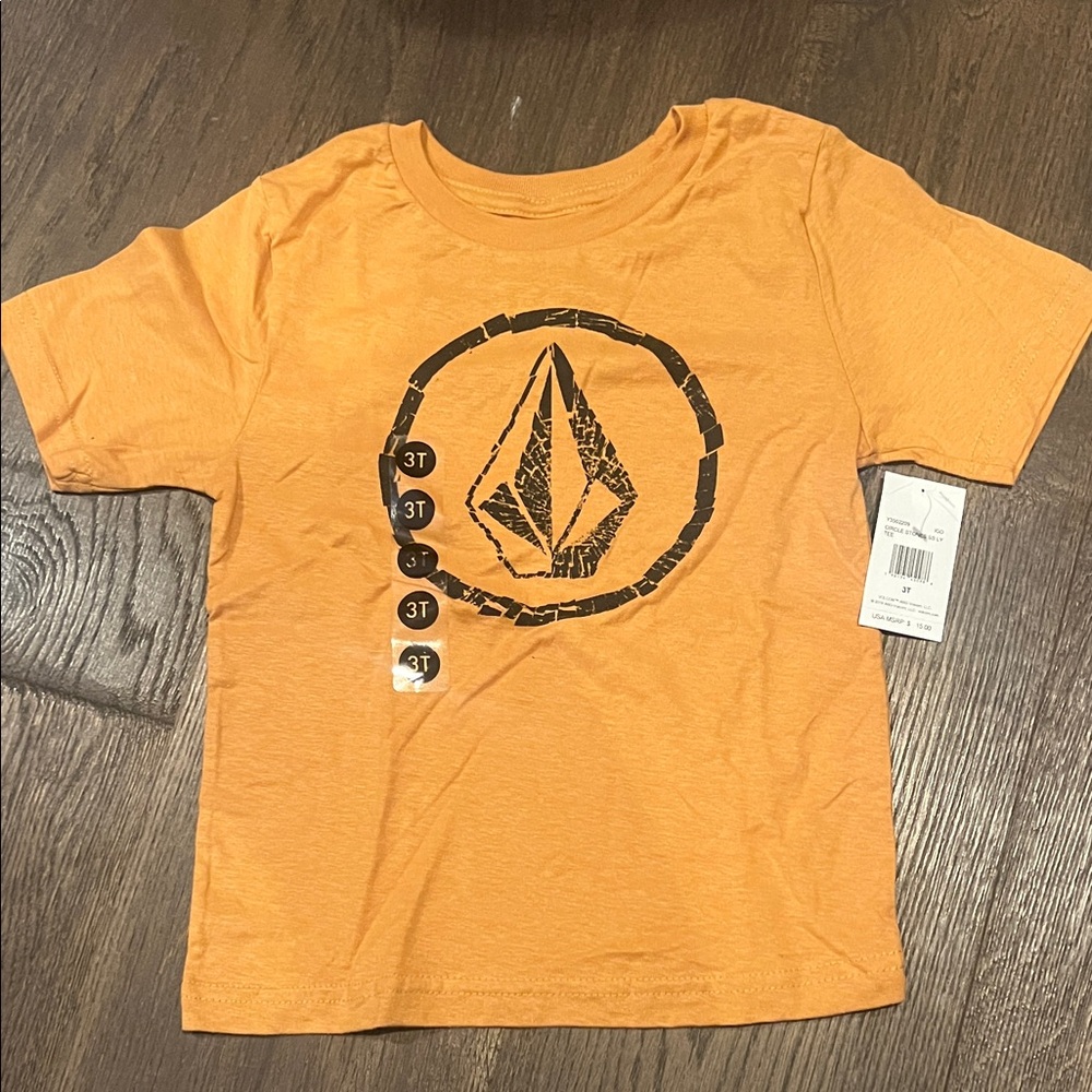 Volcom Orange Short-Sleeve Tee with Black Logo - Kids